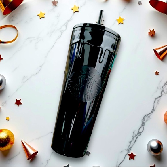 Starbucks Black Slime Cup New 2024 Halloween OOZE High Gloss Tumbler Venti 24oz - Picture 5 of 9